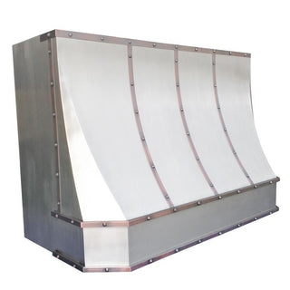 SINDA SRH4-2MTRC Handcrafted Brushed Stainless Steel Range Hood - Sinda CopperRange Hood