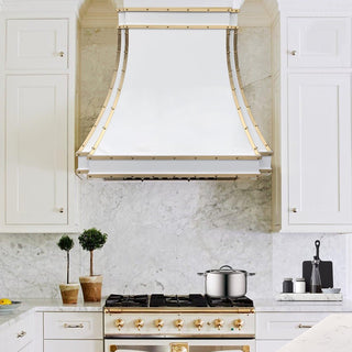 SINDA SRH33-4TR Handcrafted White Stainless Steel Range Hood - Sinda CopperRange Hood