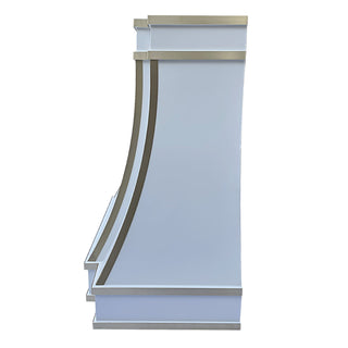 SINDA Handcrafted White Stainless Steel Custom Kitchen Hood-SINDA COPPER