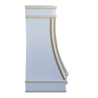 SINDA Handcrafted Sierra White Stainless Steel Hood