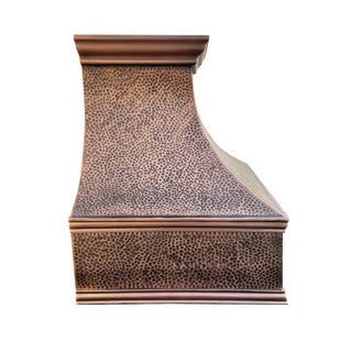 SINDA Tuscan Beehive Hammered Copper Range Hood In Stock, 30”W*21”D*27”H (Wall Mount), H7XBCW - SINDACopper Range Hood30”W x 21”D x 27”H (Wall Mount)
