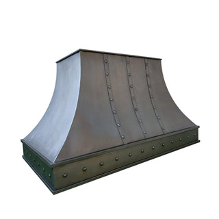 SINDA Copper Oil Rubbed Bronze Kitchen Hood with Straps and Rivets | Fully Customizable | Free Shipping on All Orders