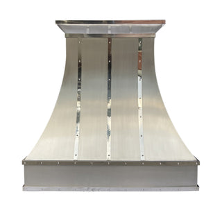 SINDA Handmade Tuscan Kitchen Vent Hood in Stainless Steel