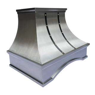 SINDA Luxury Tuscan Stainless Steel Vent Hood with Arched Apron