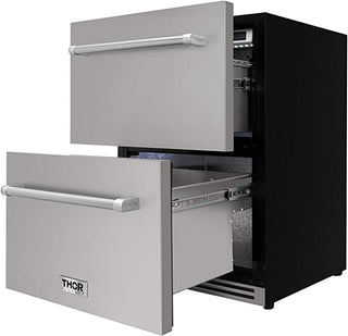 Thor 24 Inch Indoor Outdoor Refrigerator Drawer in Stainless Steel - SINDA