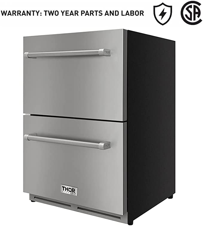 Thor 24 Inch Indoor Outdoor Refrigerator Drawer in Stainless Steel - SINDA