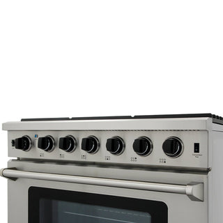 Thor 36" 6.0 Cu. Ft Single Oven Professional Gas Range in Stainless Steel, LRG3601U - Sinda Coppergas rangeNatural Gas