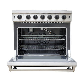 Thor 36" 6.0 Cu. Ft Single Oven Professional Gas Range in Stainless Steel, LRG3601U - Sinda Coppergas rangeNatural Gas