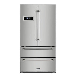 Thor 36 Inch Counter Depth French Door Refrigerator in Stainless Steel - Sinda CopperRefrigeratorsFree Standard Shipping (About 4 weeks of the lead time)