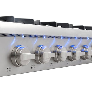 Thor 36 Inch Professional Gas Rangetop in Stainless Steel with 6 Burners - Sinda CopperNatural Gas