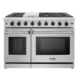 Range NEXT 48 Classic Stainless steel - 4 induction, griddle, 2 gas and 2  gas ovens